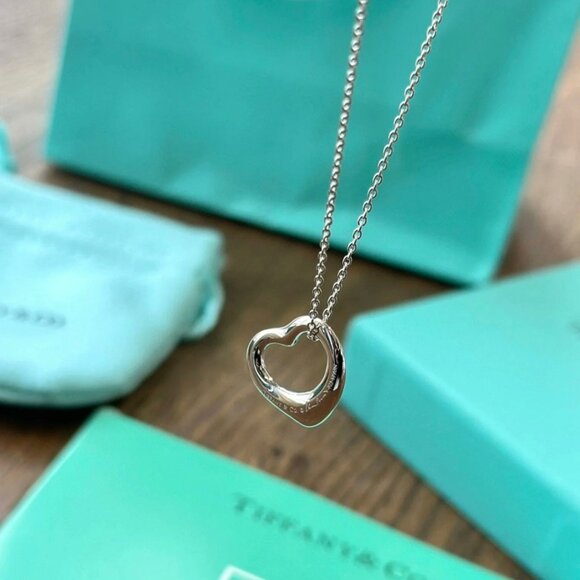 Tiffany & Co. Open Heart Necklace in 925 Sterling Silver - Picture 3 of 9